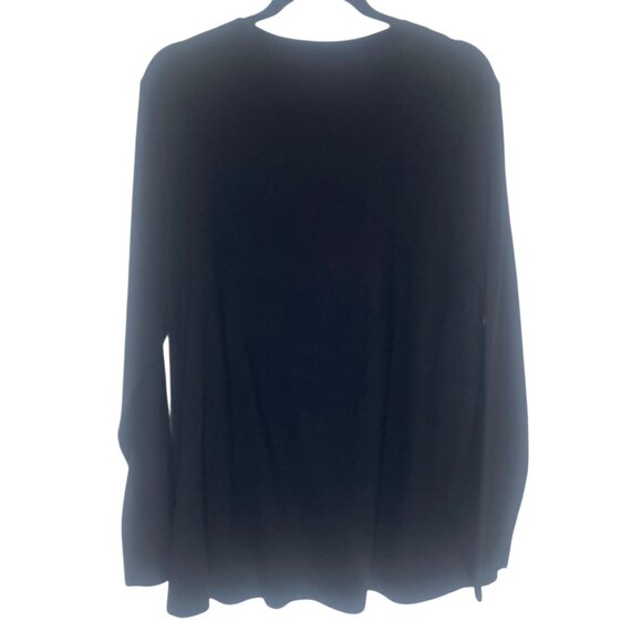 J.Jill Black Cotton Blend Top XL Pullover Sweater Preppy - Picture 5 of 14